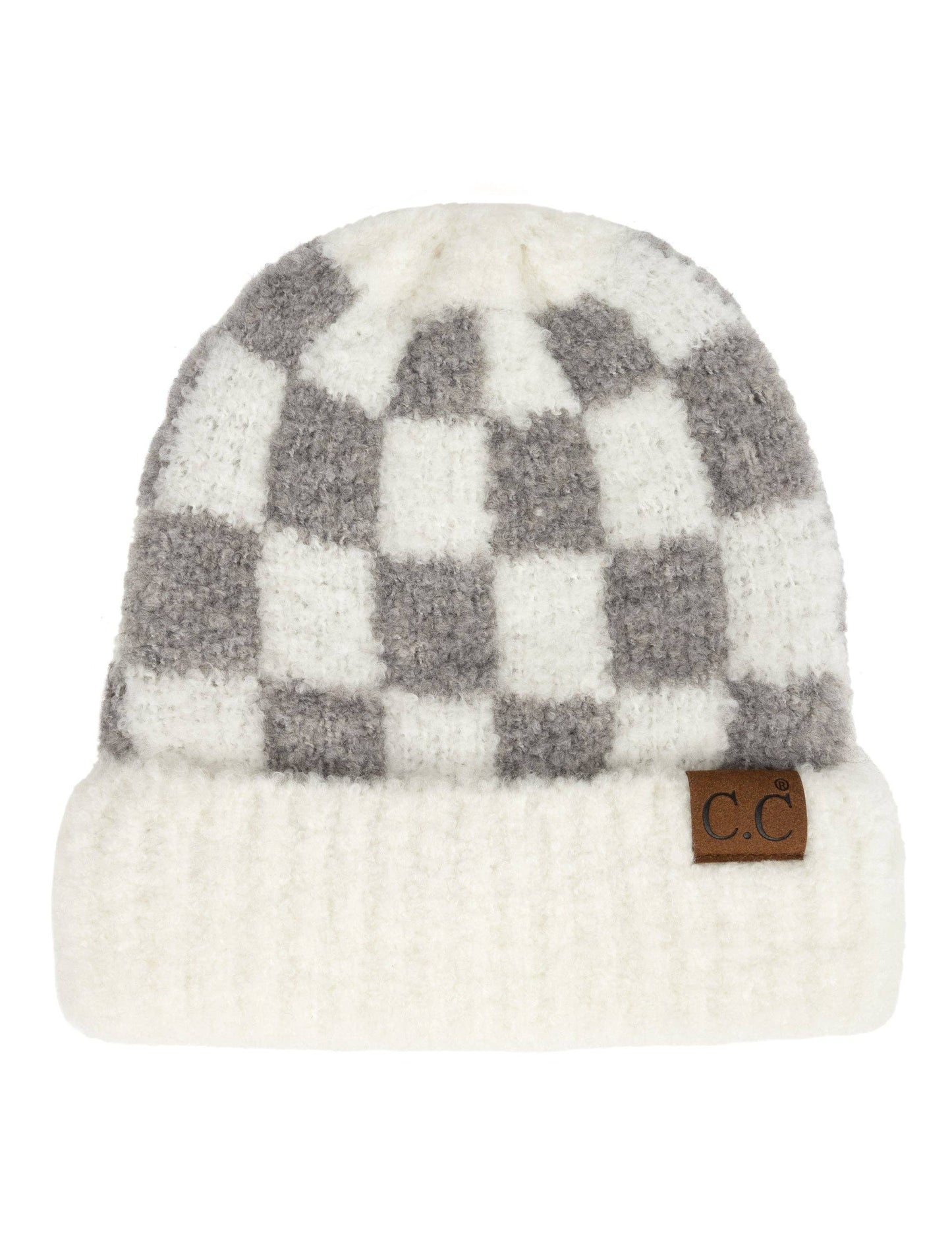 Check Boucle Beanie