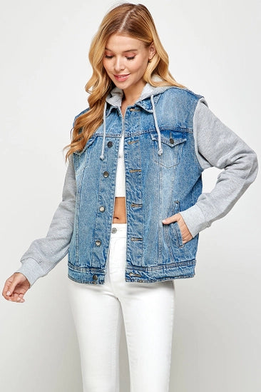 Denim Hoodie Jacket