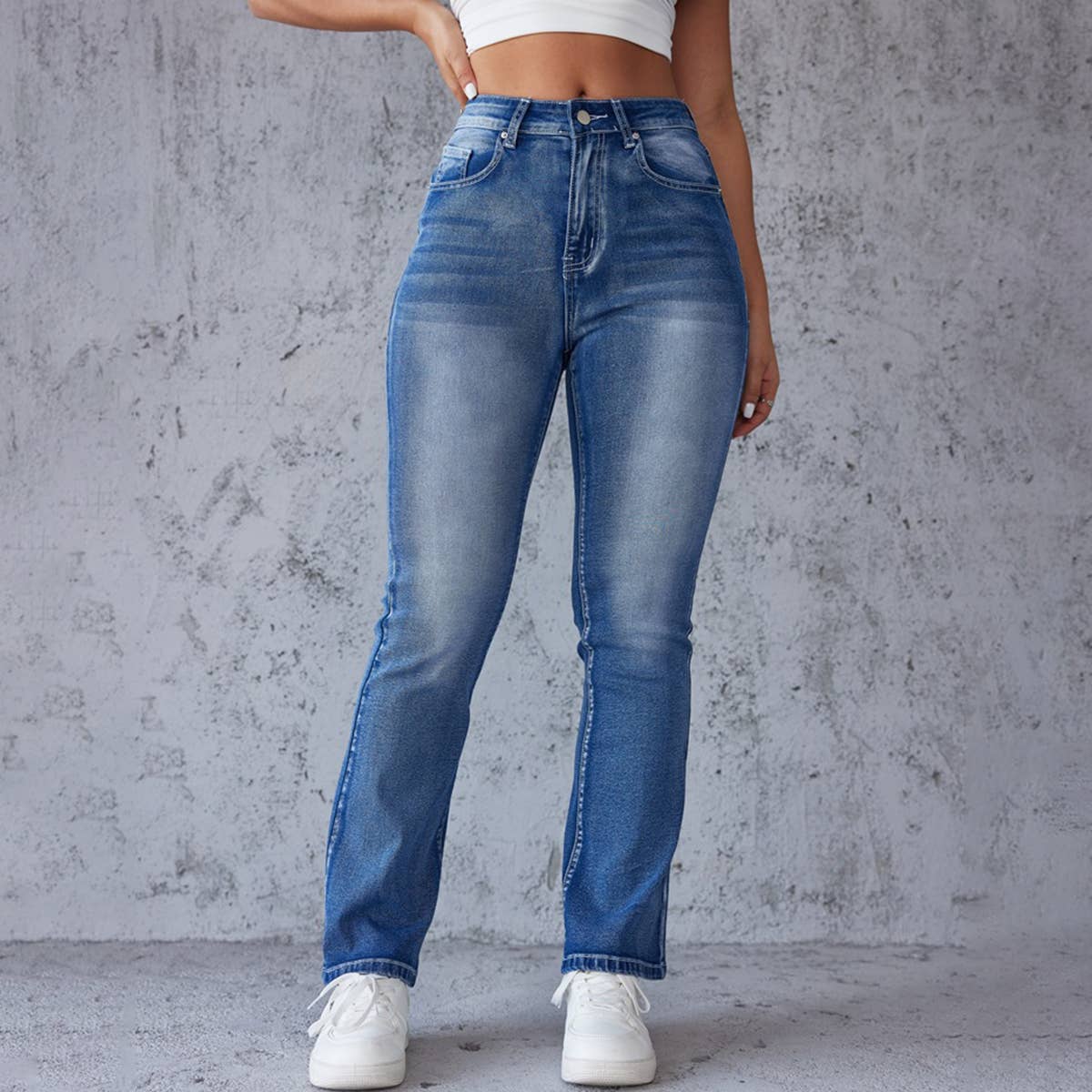 Slim-Fit Flared Pants Jeans