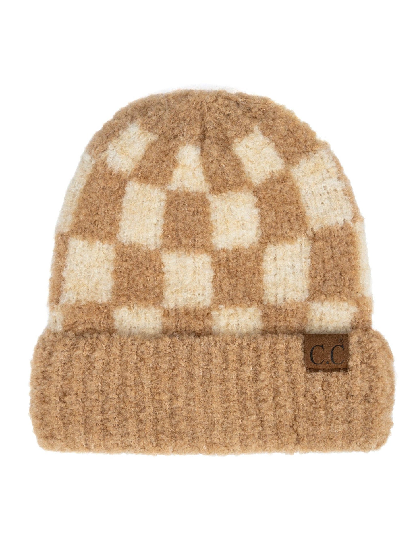Check Boucle Beanie