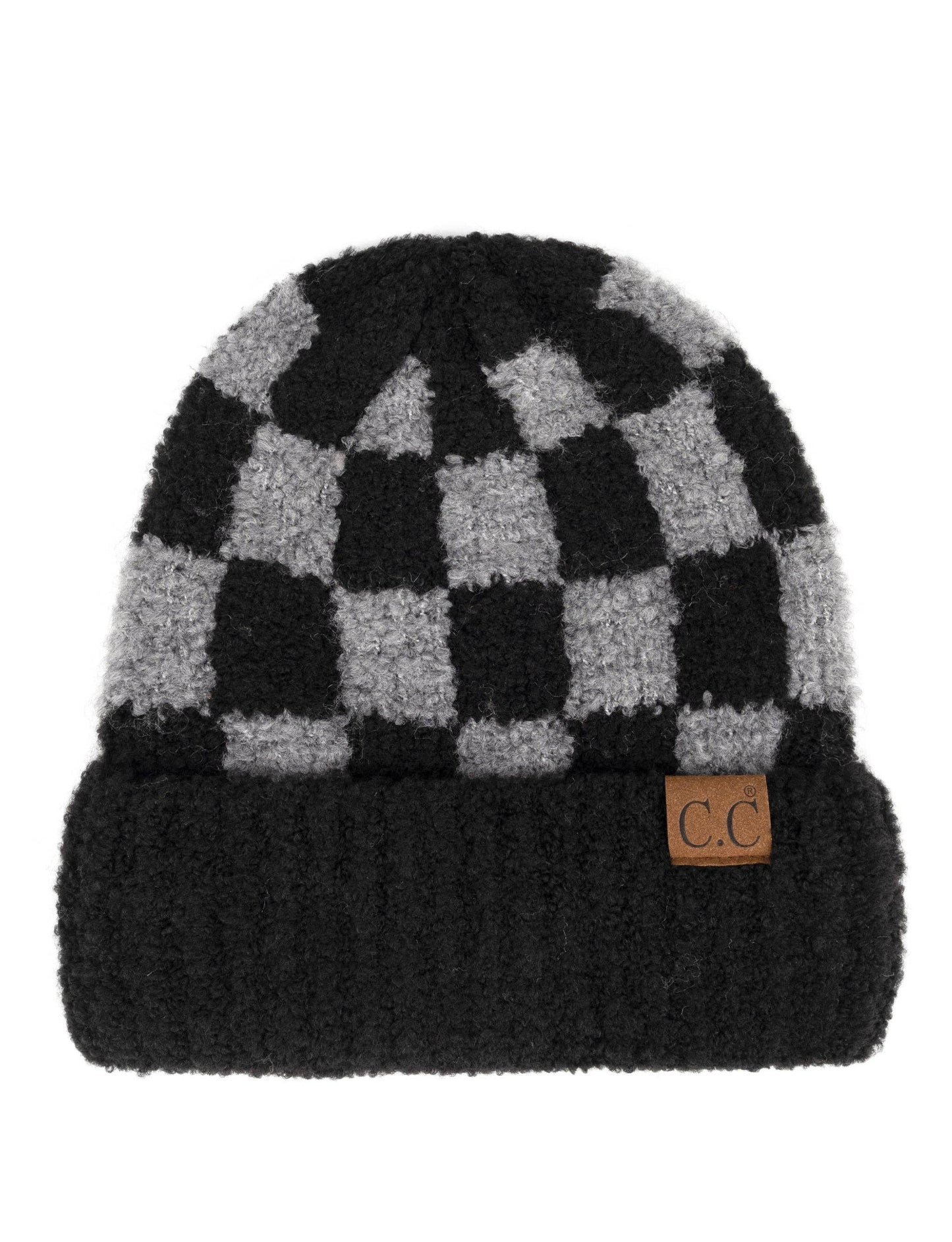Check Boucle Beanie